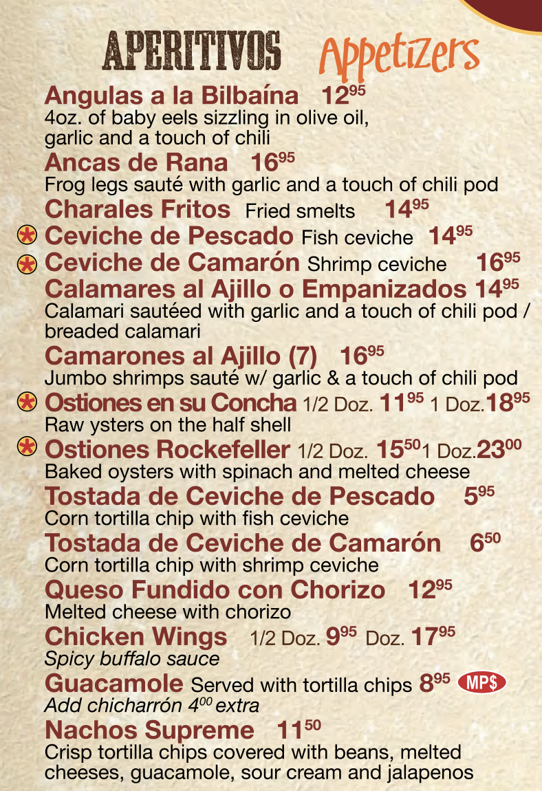 La Casa De Samuel Menu - Image 1